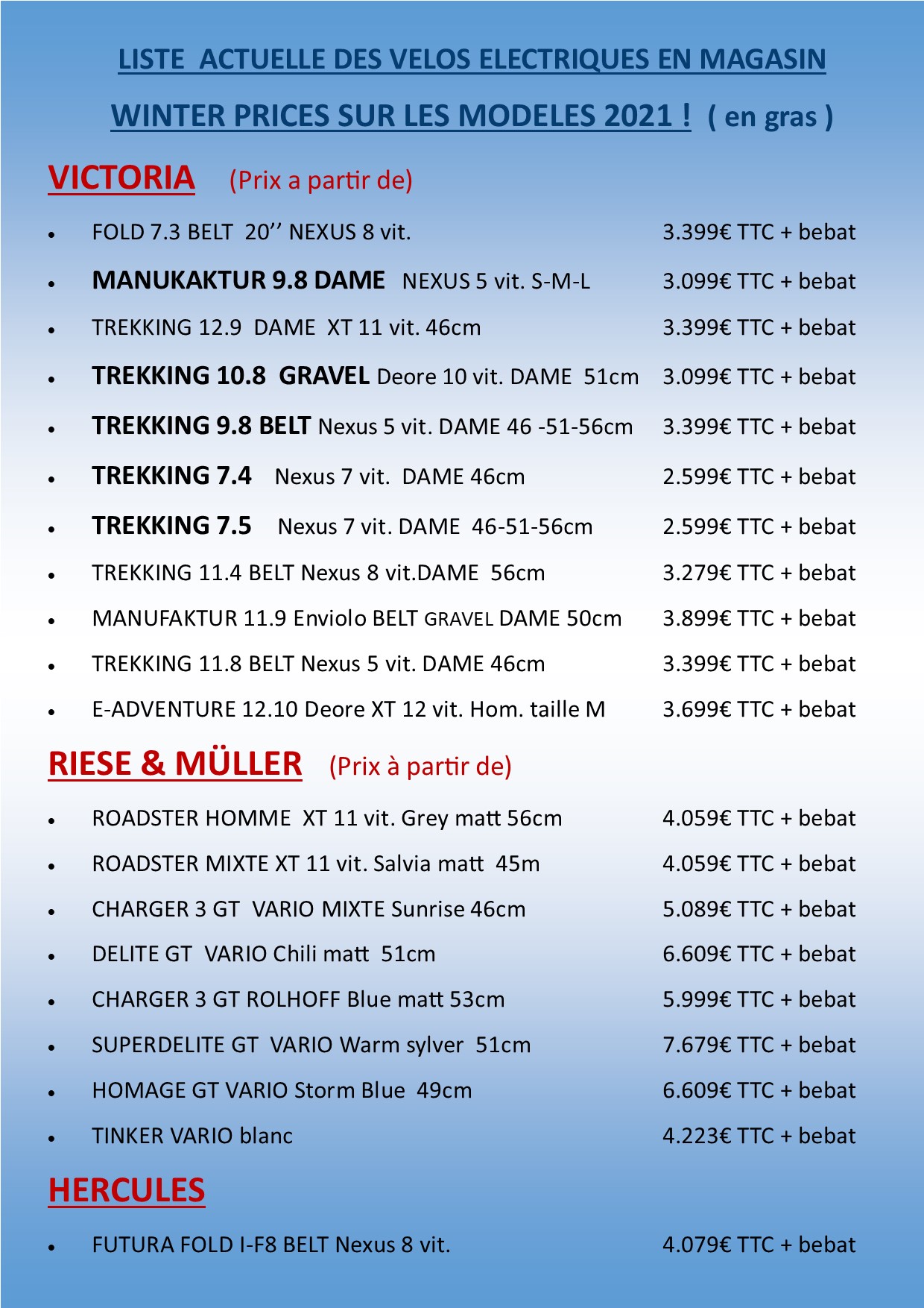LISTE E-BIKES 1